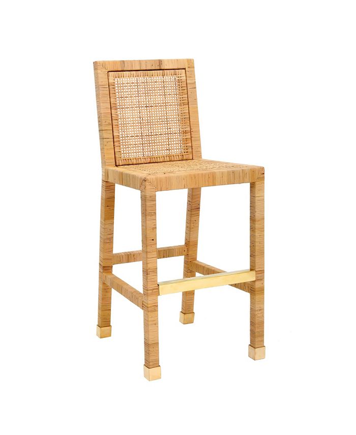TOV Furniture Amara Rattan Bar Stool Macy's