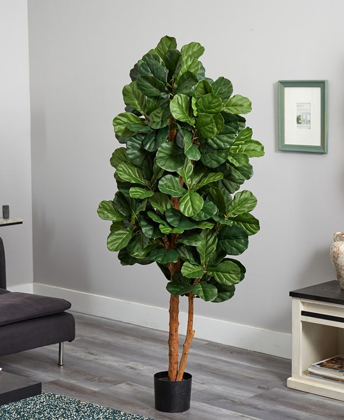 Nearly Natural 6' Fiddle Leaf Fig Artificial Tree Macy's