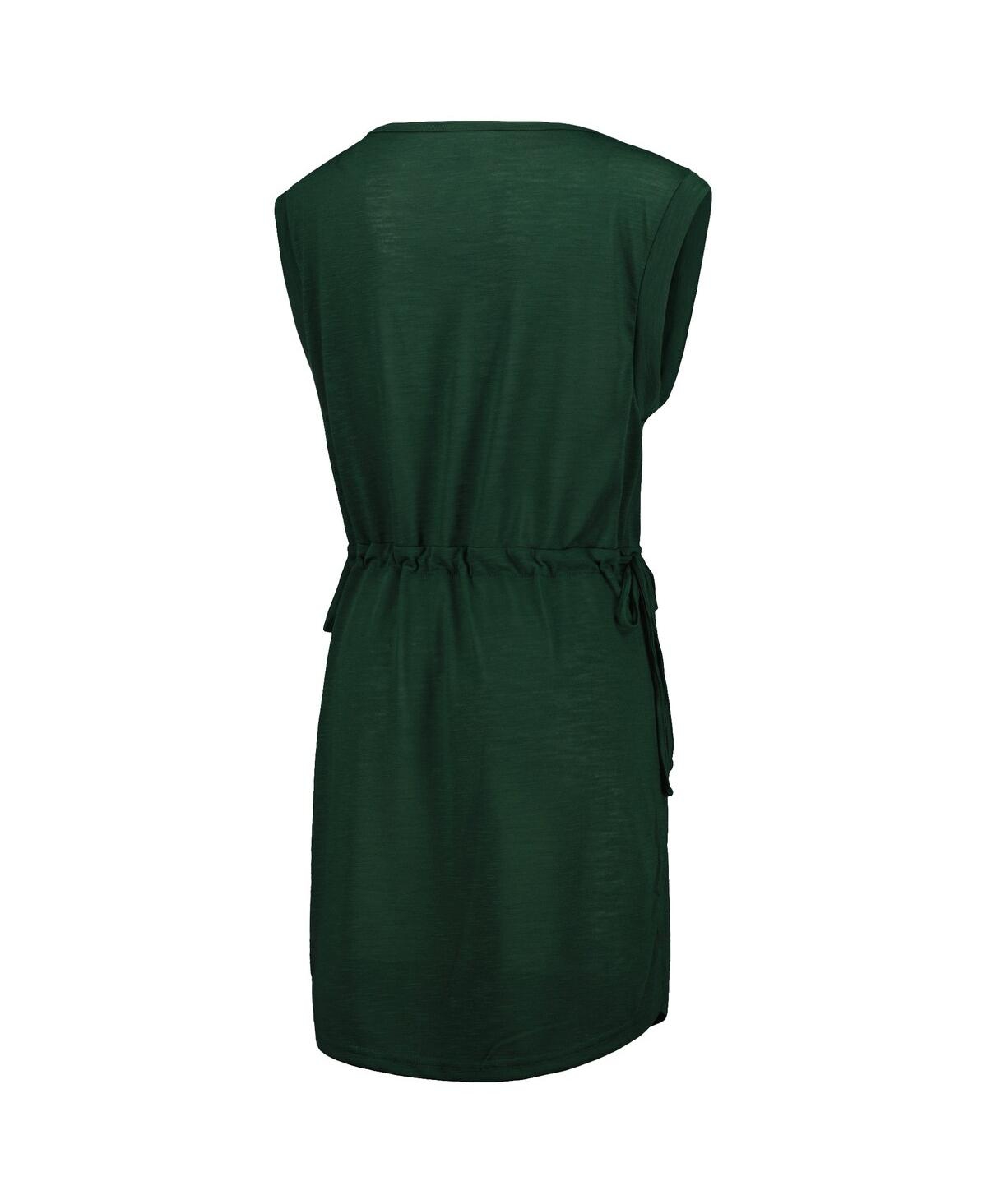 G-iii 4her By Carl Banks Green Michigan State Spartans Goat Swimsuit Cover-up Dress In Green