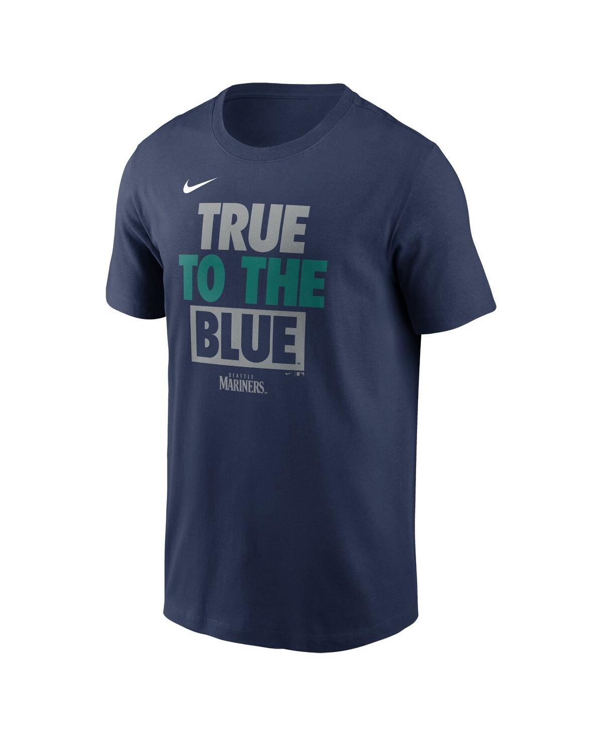 Shop Nike Men's  Navy Seattle Mariners Rally Rule T-shirt