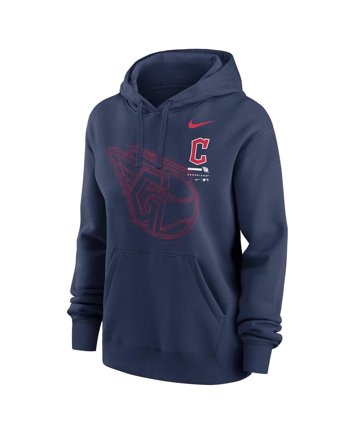 Shop Nike Women's  Navy Cleveland Guardians Big Game Pullover Hoodie