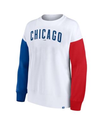 Women's White Chicago Cubs Series Pullover Sweatshirt