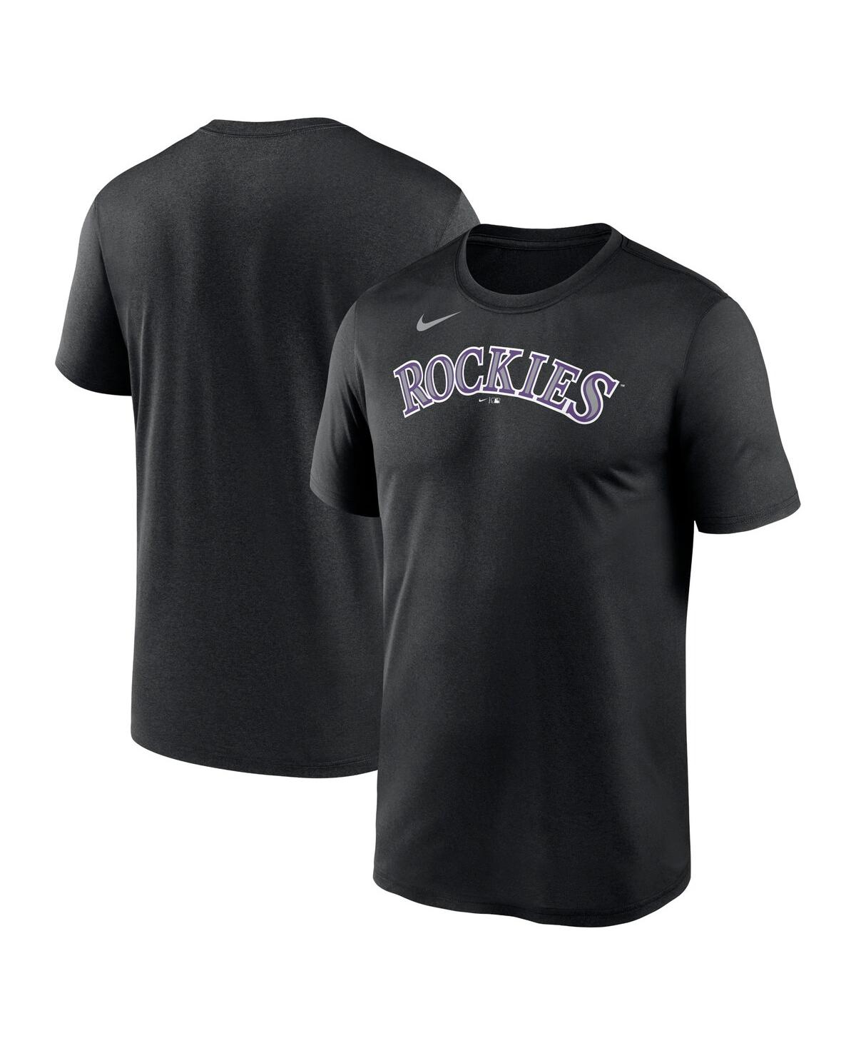 Shop Nike Men's  Black Colorado Rockies New Legend Wordmark T-shirt