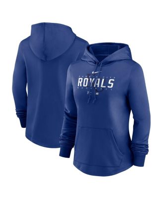 Women's Royal Kansas City Royals Authentic Collection Pregame Performance Pullover Hoodie