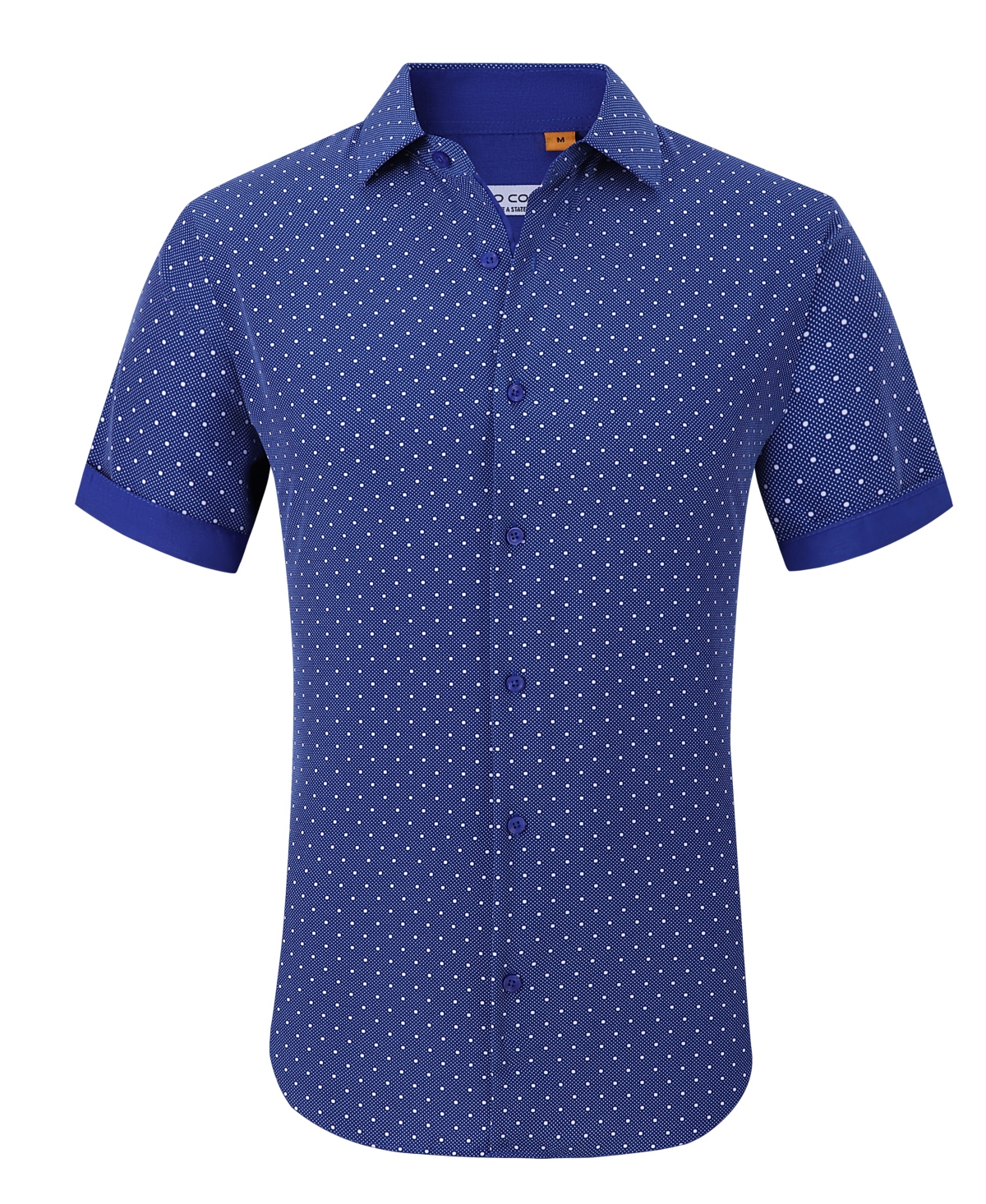 Suslo Couture Men's Slim-fit Geo-print Performance Shirt In Blue Floral