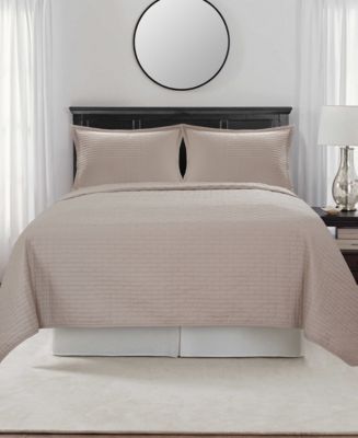 Videri Home Brick Quilted Coverlet Collection In Neutral