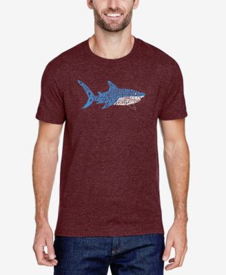 Men's Cotton/Poly Blend Word Art Short Sleeve T-shirt - Daddy Shark