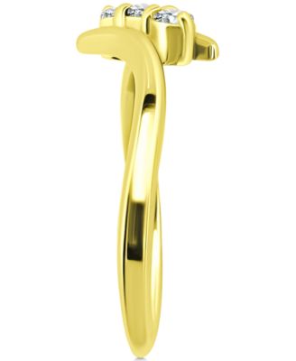 Cubic Zirconia Three Stone Toe Ring, Created for Macy's