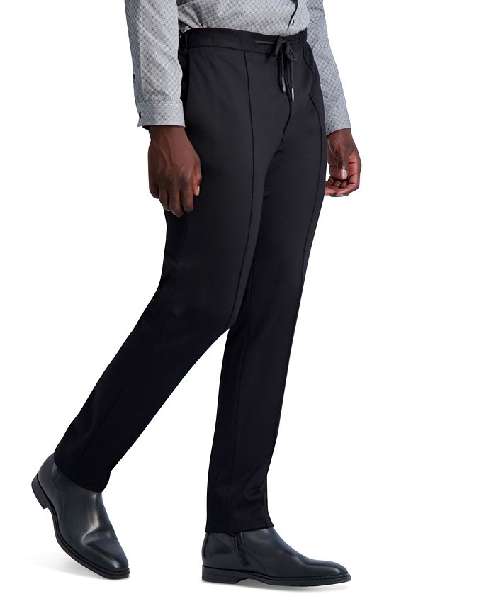 KARL LAGERFELD PARIS Men's SlimFit Solid PontéKnit Drawstring Suit