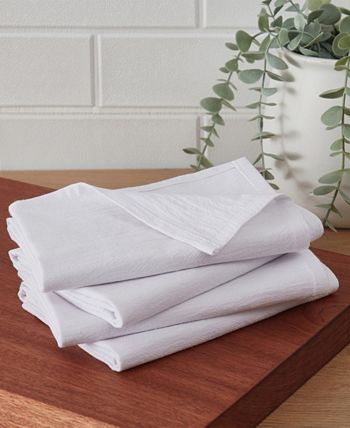 Cannon Flour Sack Kitchen Towels, 4 Pack White