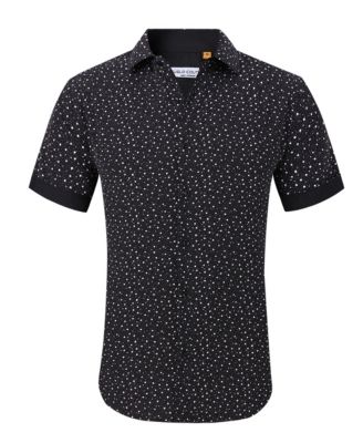 Men's Slim-Fit Geo-Print Performance Shirt