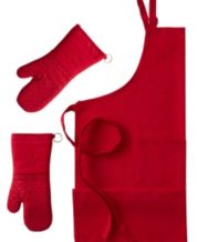 B. Smith 6-Piece Kitchen Set - 1 Half-Apron, 2 Mini Mitts, 1 Pot Mitt, 2 Pot  Handle Holders