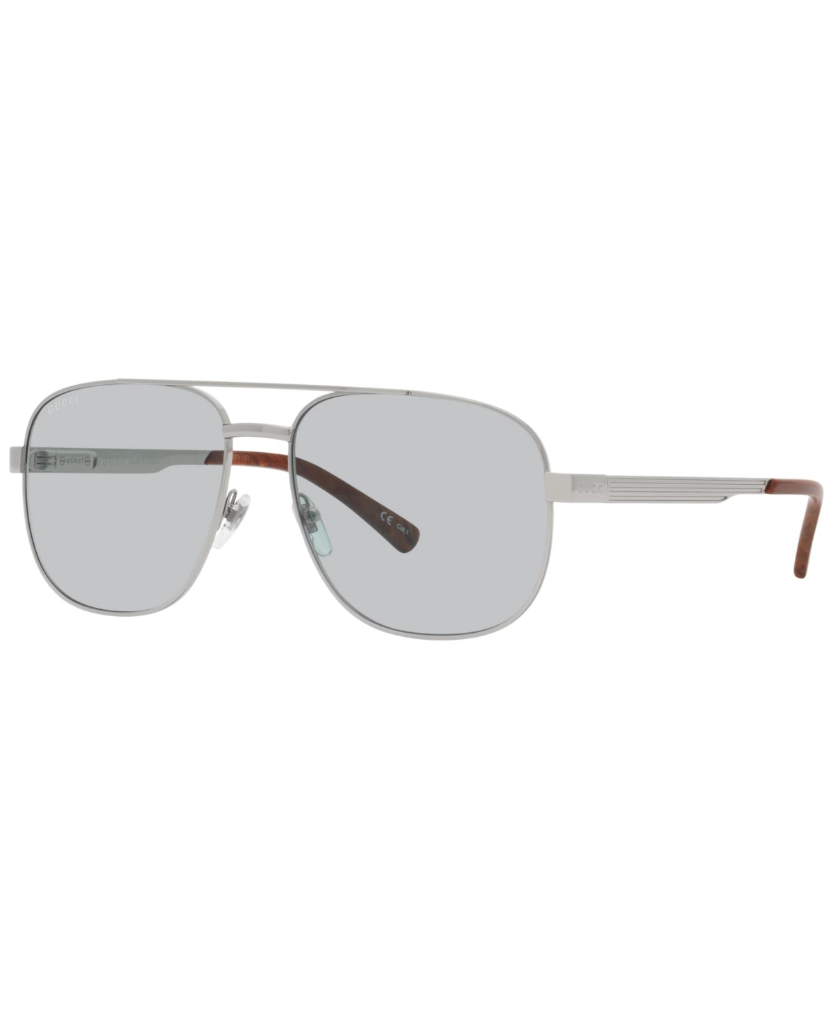 Shop Gucci Men's Sunglasses, Gg1223s In Silver-tone