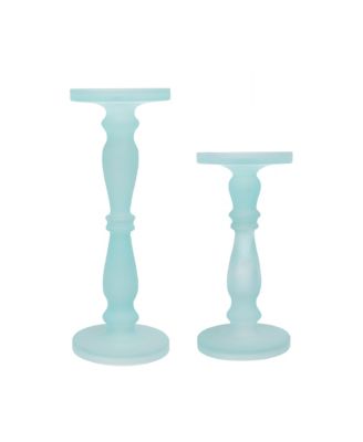 Glass Pedestals, Set of 2