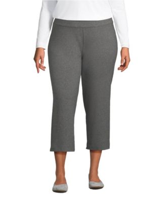 Women's Plus Size Starfish Mid Rise Pull On Crop Pants