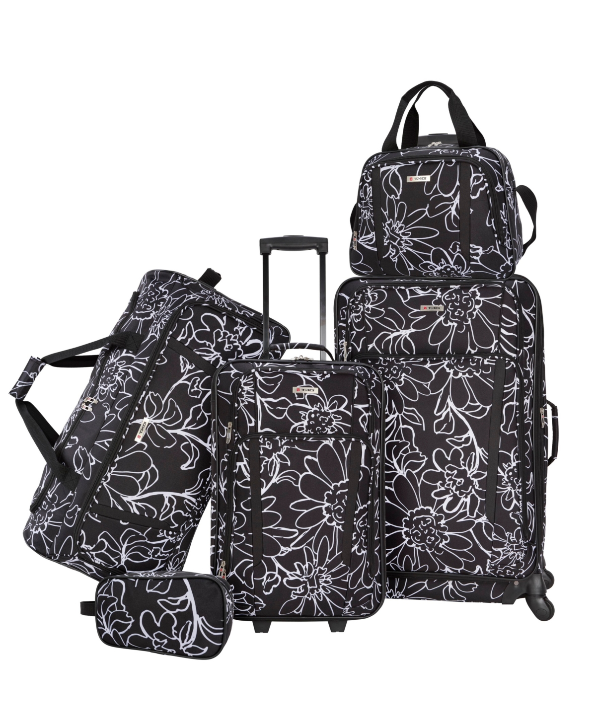Freehold 5-Piece Softside Spinner Luggage Set - Illustrated Floral