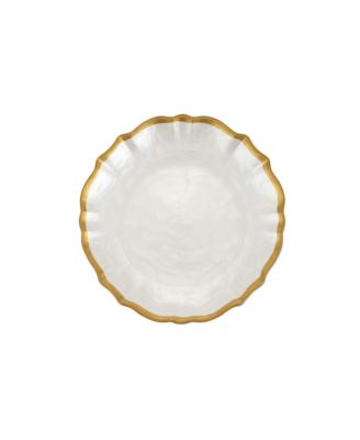 Baroque Glass Cocktail Plate 6" D