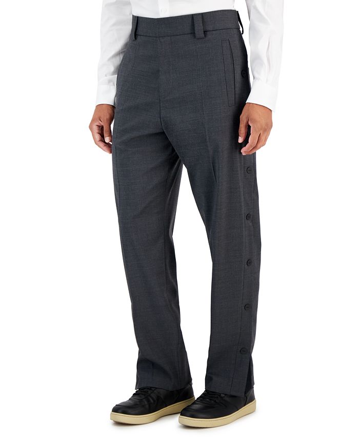 HUGO Men's Slim-Fit Dark Grey Suit Trousers - Macy's