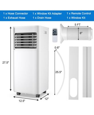 8000 BTU Portable Air Conditioner 3-in-1 Air Cooler w/Dehumidifier