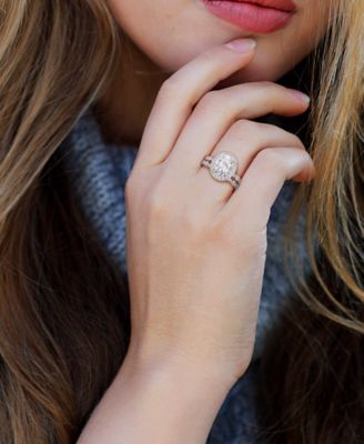 Moissanite Halo Bridal Set (2-1/2 ct. t.w.) in 10k White Gold