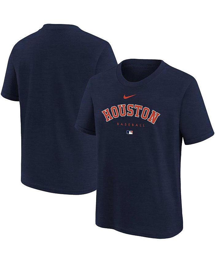 Men's Nike Gray/Navy Houston Astros Authentic Collection Game Long Sleeve T- Shirt