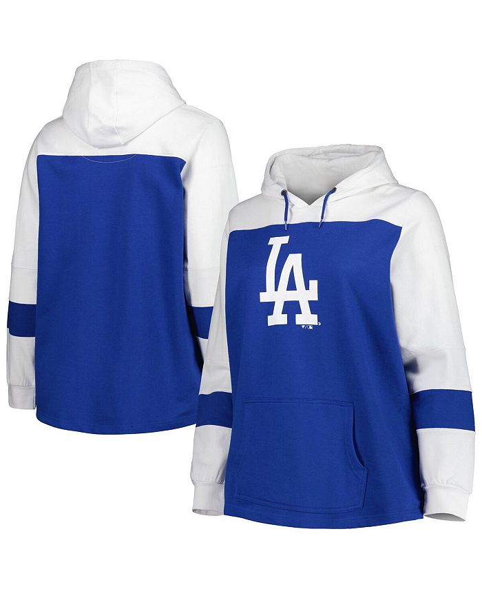 Profile Women's Royal Los Angeles Dodgers Plus Size Colorblock Pullover  Hoodie - Macy's
