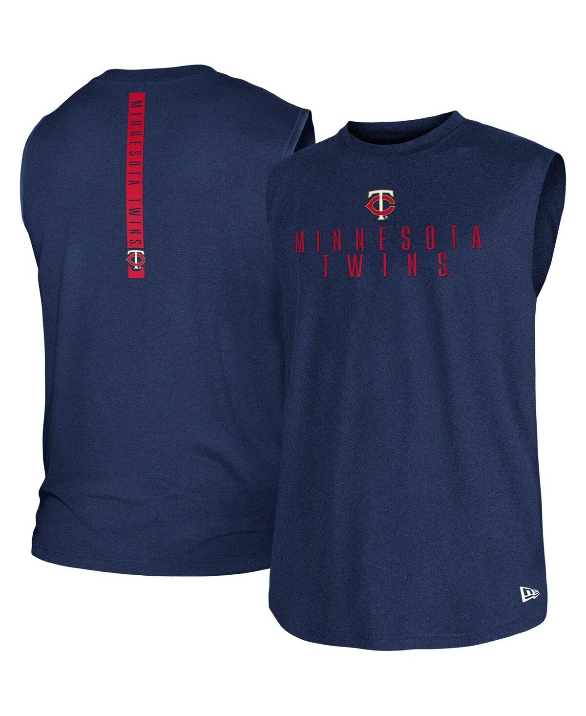 NEW ERA MEN'S NEW ERA NAVY MINNESOTA TWINS TEAM MUSCLE TANK TOP