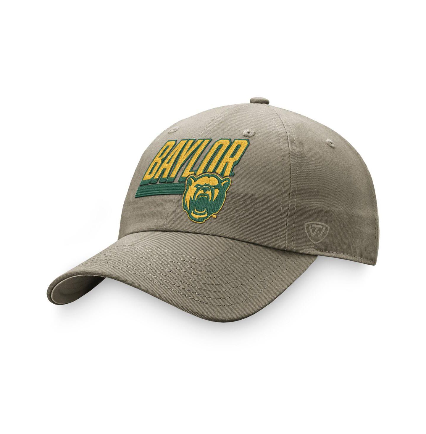 Мужская кепка Top of the World Khaki Baylor Bears Slice Adjustable Hat — фото 2
