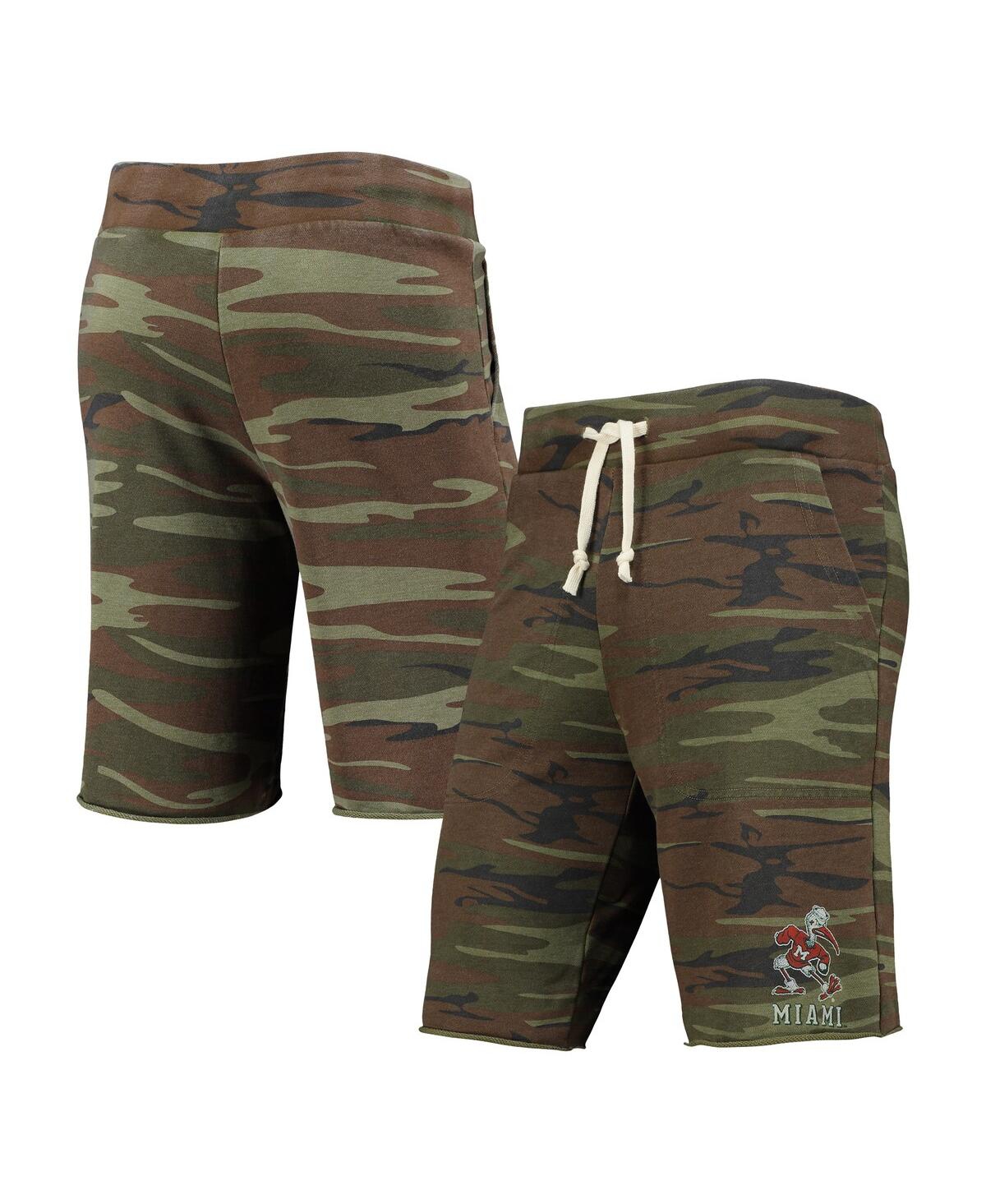 Men'sAlternative Apparel Miami Hurricanes Victory Lounge Shorts - Camo