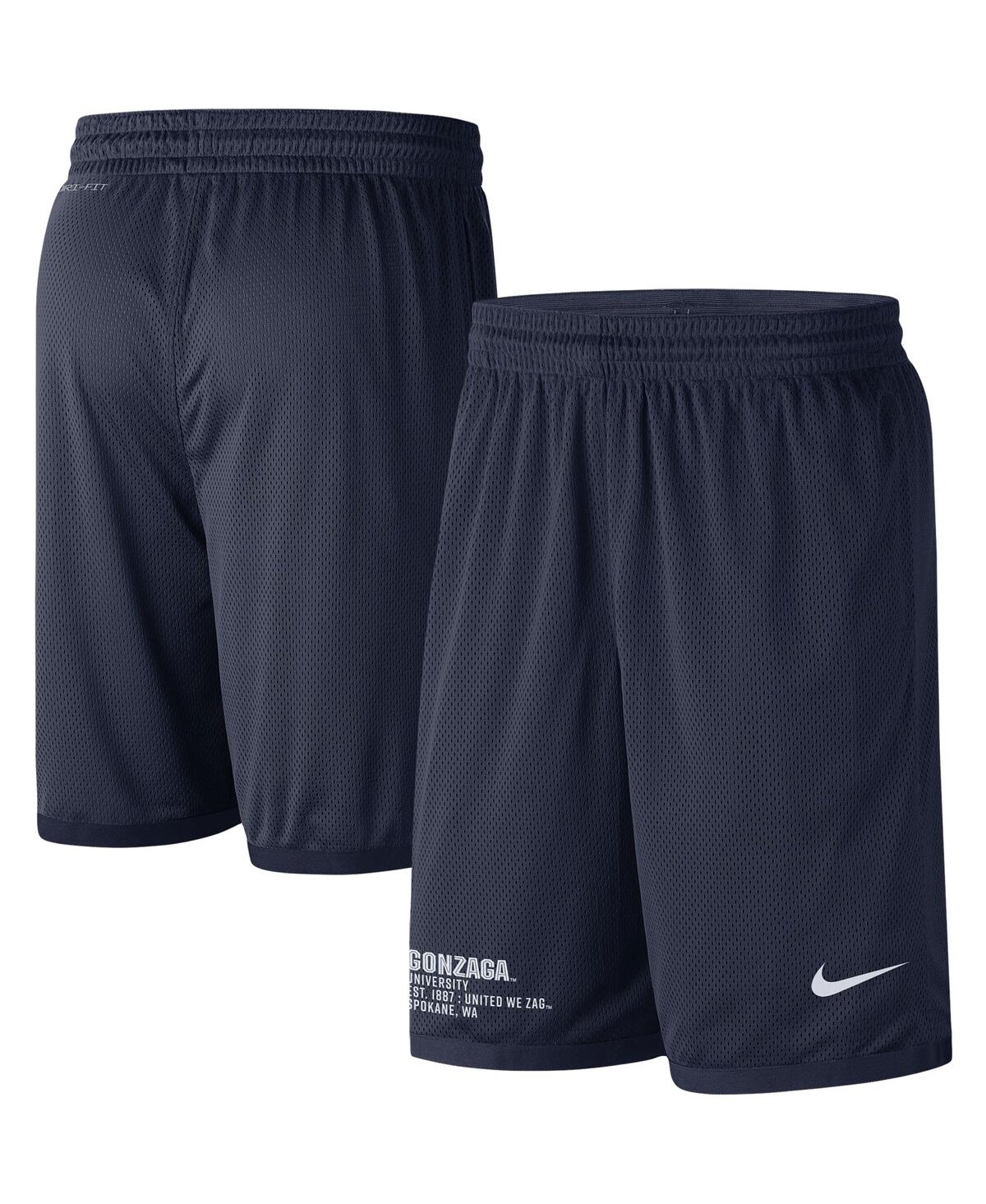 Shop Nike Men's  Navy Gonzaga Bulldogs Performance Mesh Shorts