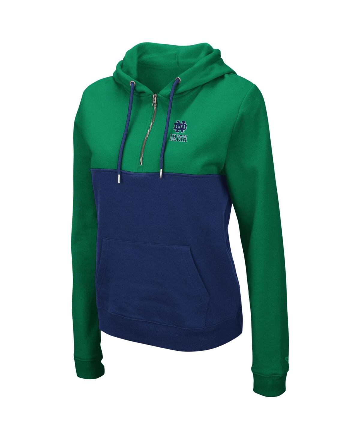 Women's Colosseum Navy Notre Dame Fighting Irish Aidan Half-Zip Hoodie - Navy