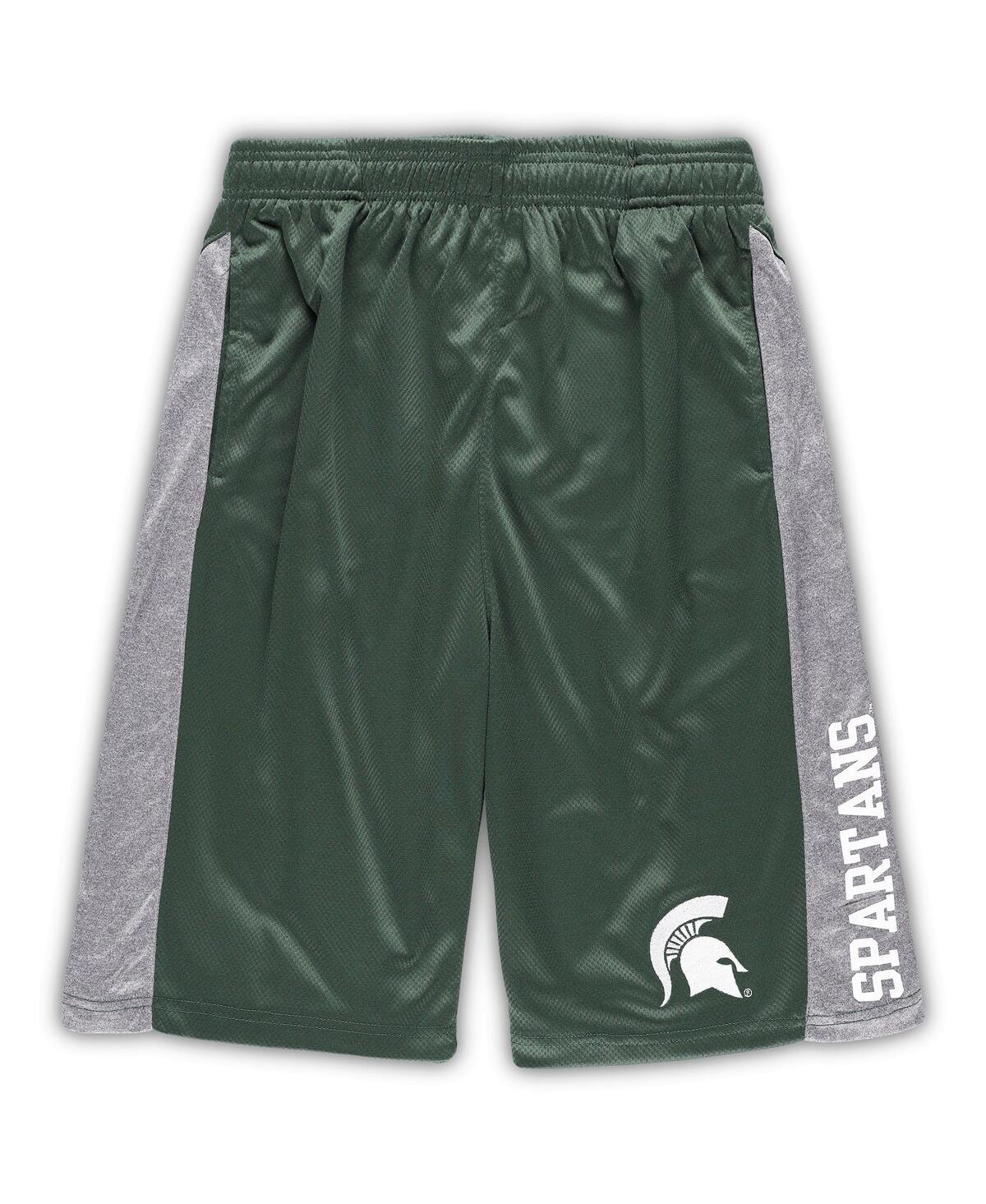 Shop Profile Men's Green Michigan State Spartans Big And Tall Textured Shorts