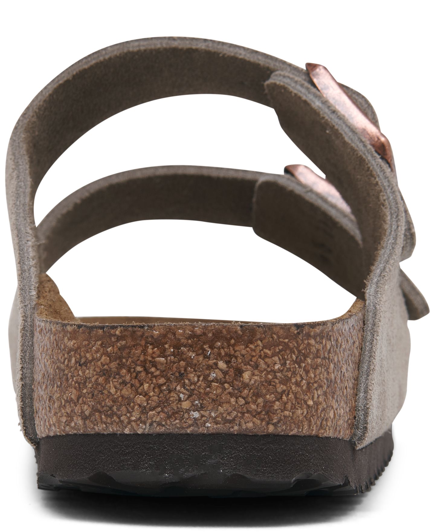 Женские сандалии Birkenstock Arizona Soft Footbed Suede Leather, цвет: Бежевый / Серо-коричневый — фото 4