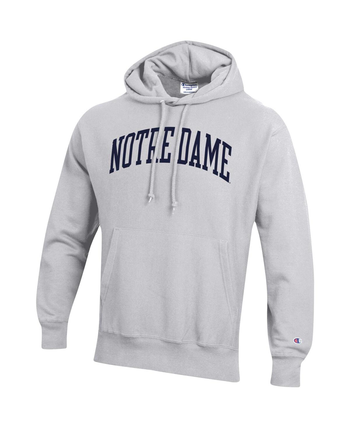 Champion Men's  Heathered Gray Notre Dame Fighting Irish Big And Tall Reverse Weave Fleece Pullover H In Heathered Gray