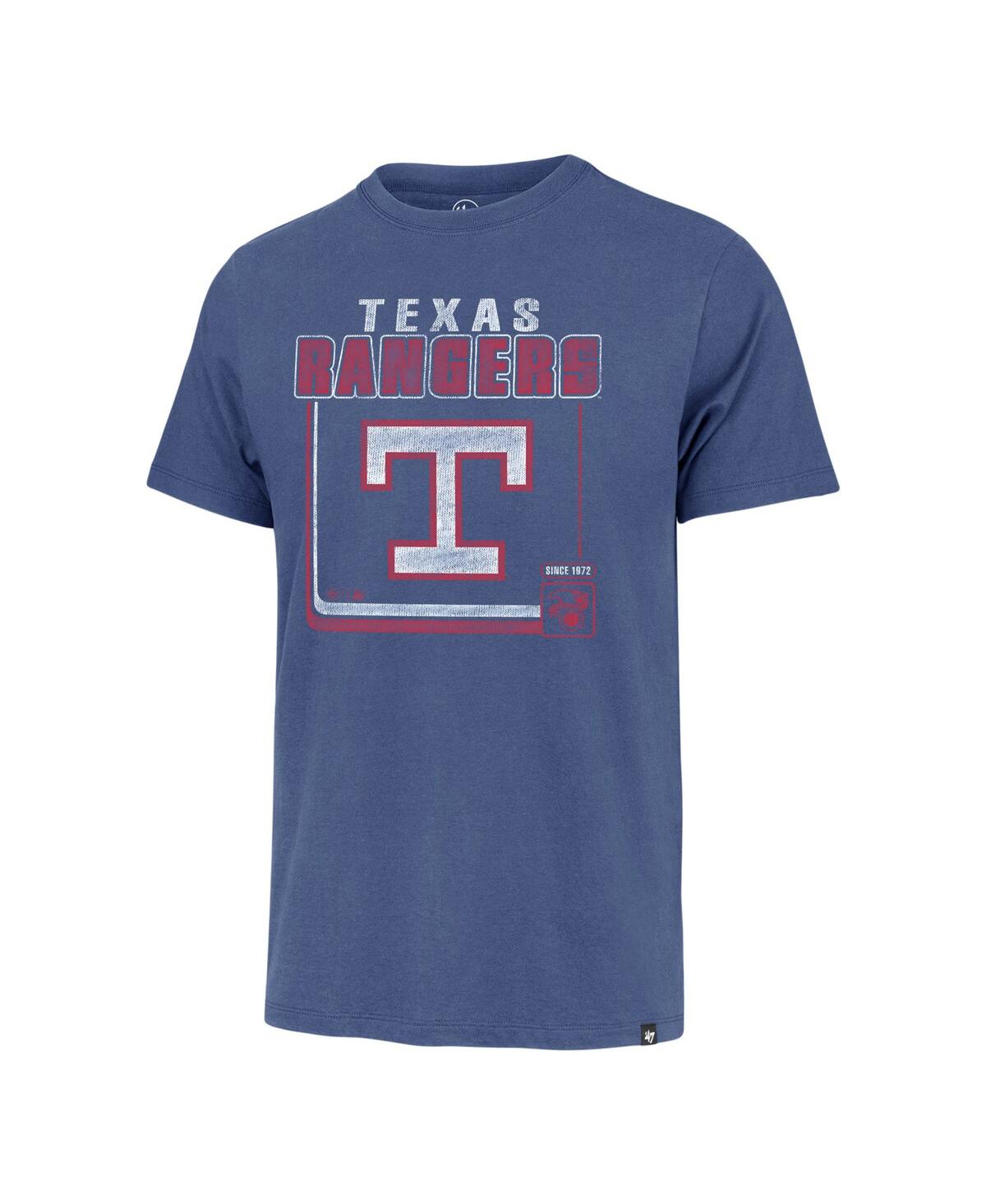 Shop 47 Brand Men's ' Royal Texas Rangers Borderline Franklin T-shirt
