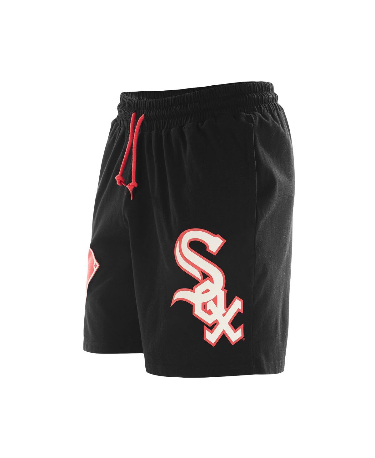 NEW ERA MEN'S NEW ERA BLACK CHICAGO WHITE SOX COLOR PACK KNIT SHORTS 