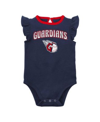 Infant Boys and Girls Navy, Heather Gray Cleveland Guardians Little Fan Two-Pack Bodysuit Set