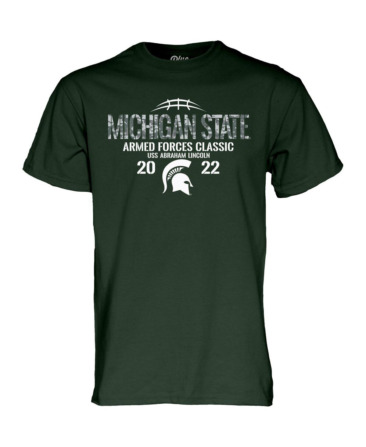 Shop Blue 84 Men's  Green Michigan State Spartans 2022 Armed Forces Classic T-shirt