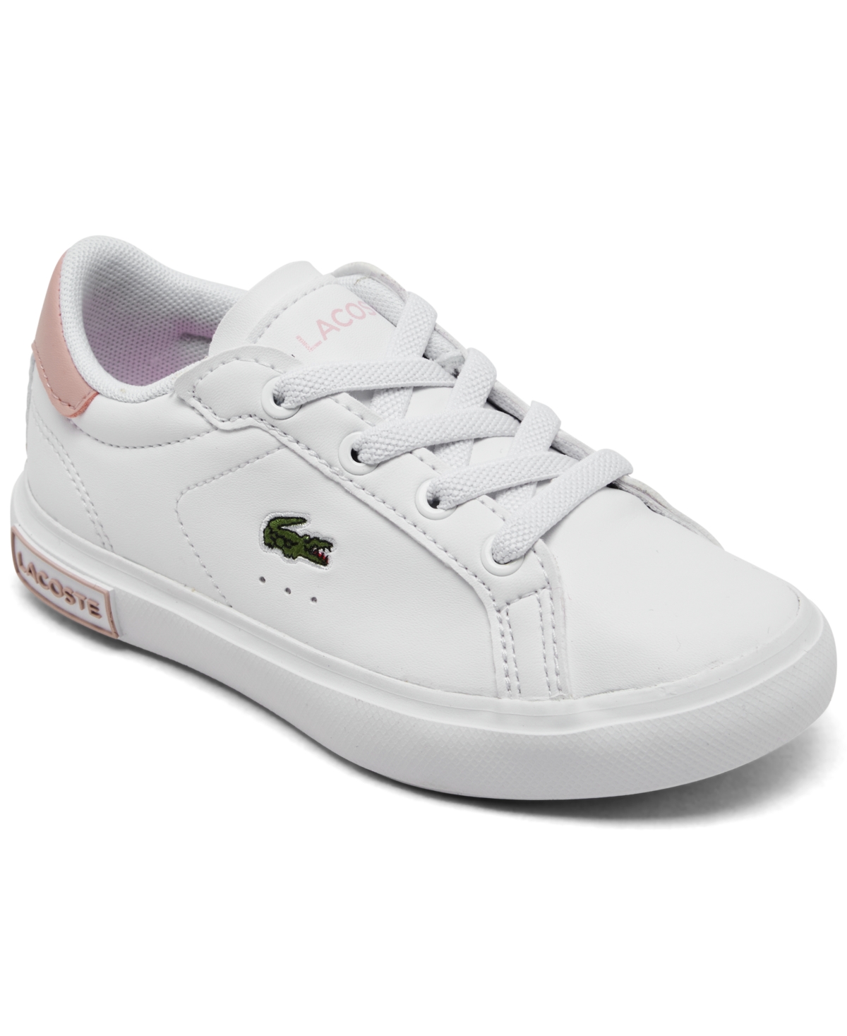 In hoeveelheid Buitenboordmotor silhouet Lacoste Toddler Girls Powercourt Casual Sneakers From Finish Line In  White/light Pink | ModeSens