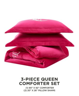 Reversible Velvet Comforter Set, Full/Queen