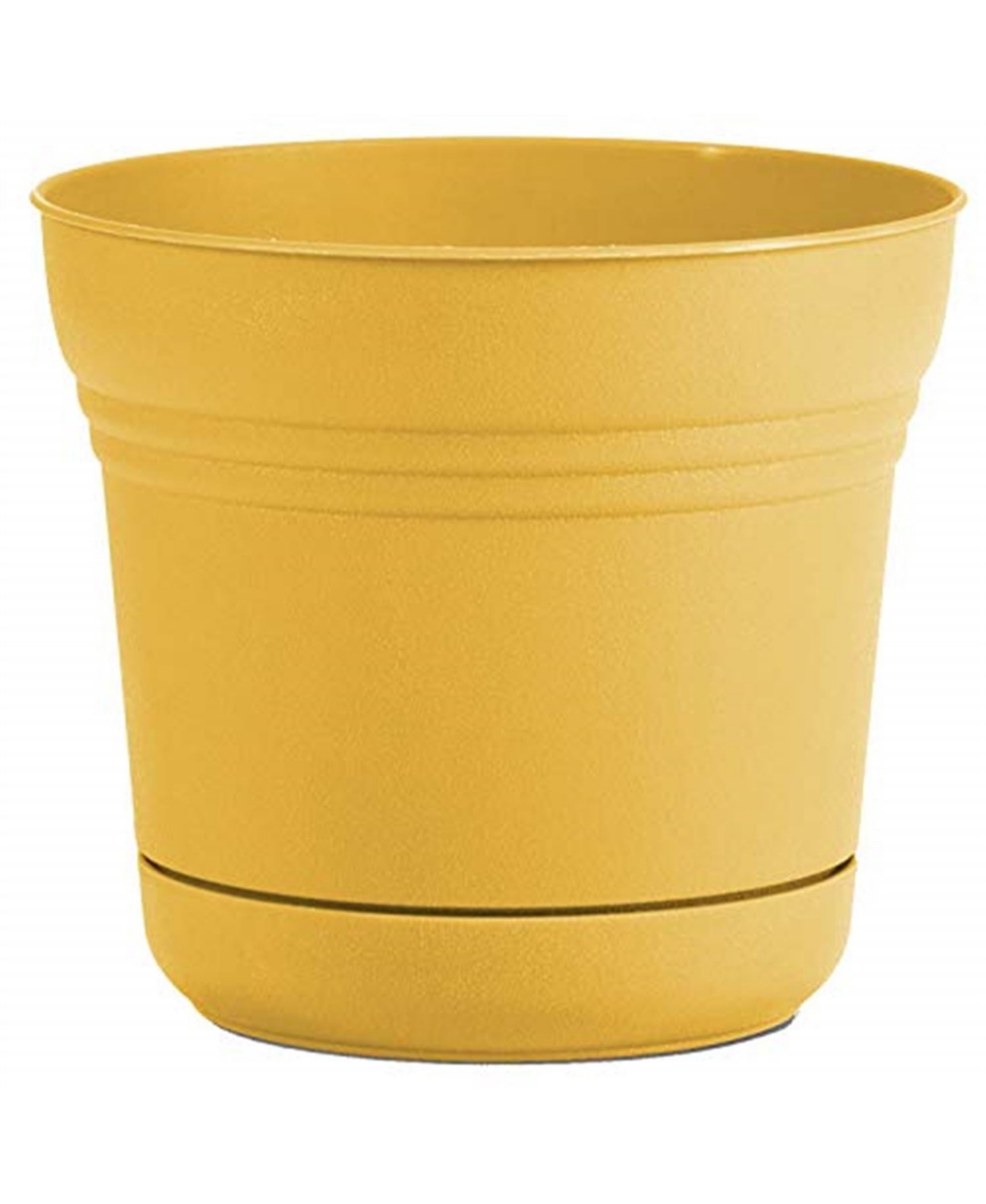 SP1423 Saturn Planter w/ Saucer 14" Earthy Yellow - Yellow