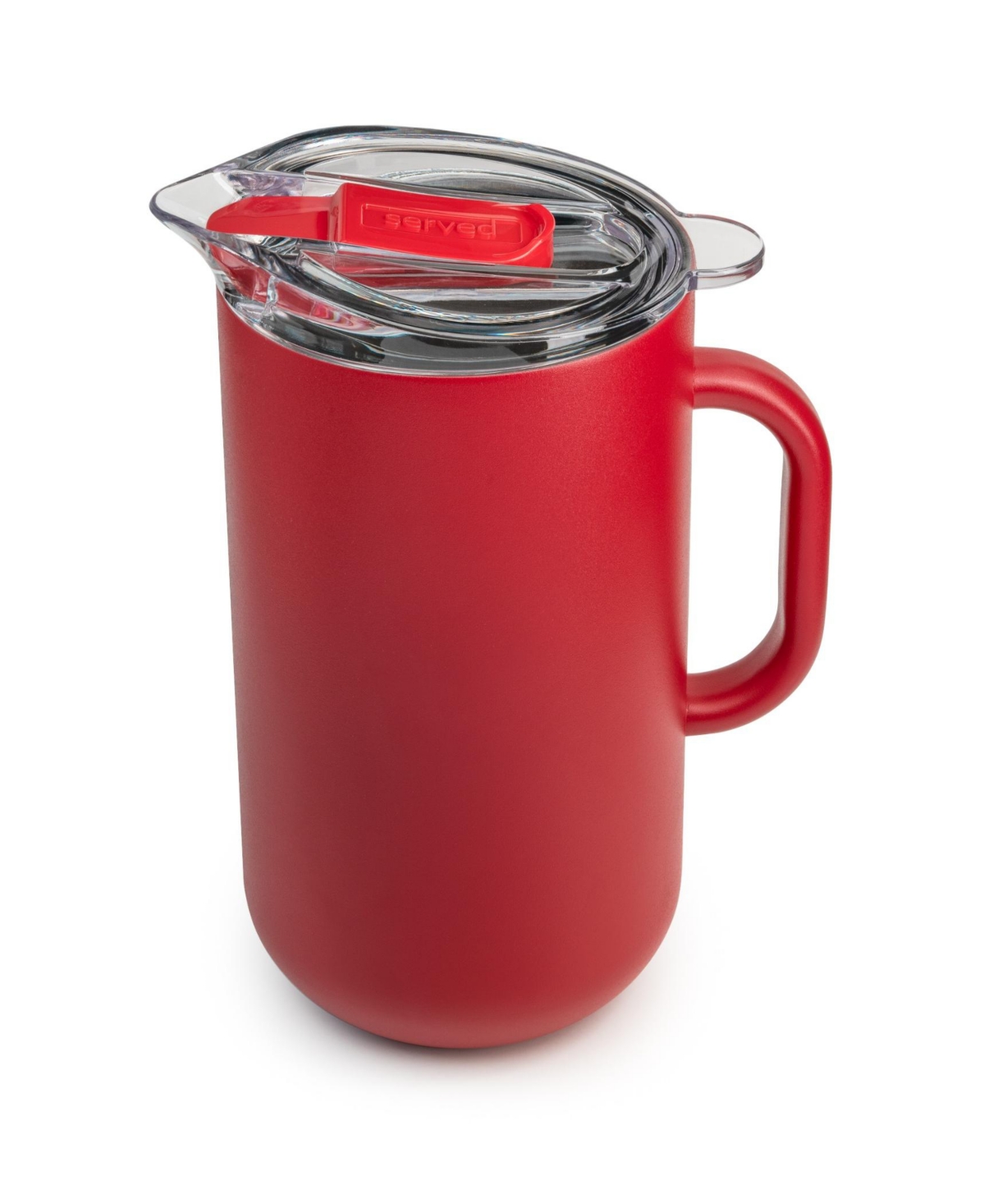 Served Vacuum-insulated Double-walled Copper-lined Stainless Steel Pitcher, 2 Liter In Strawberry