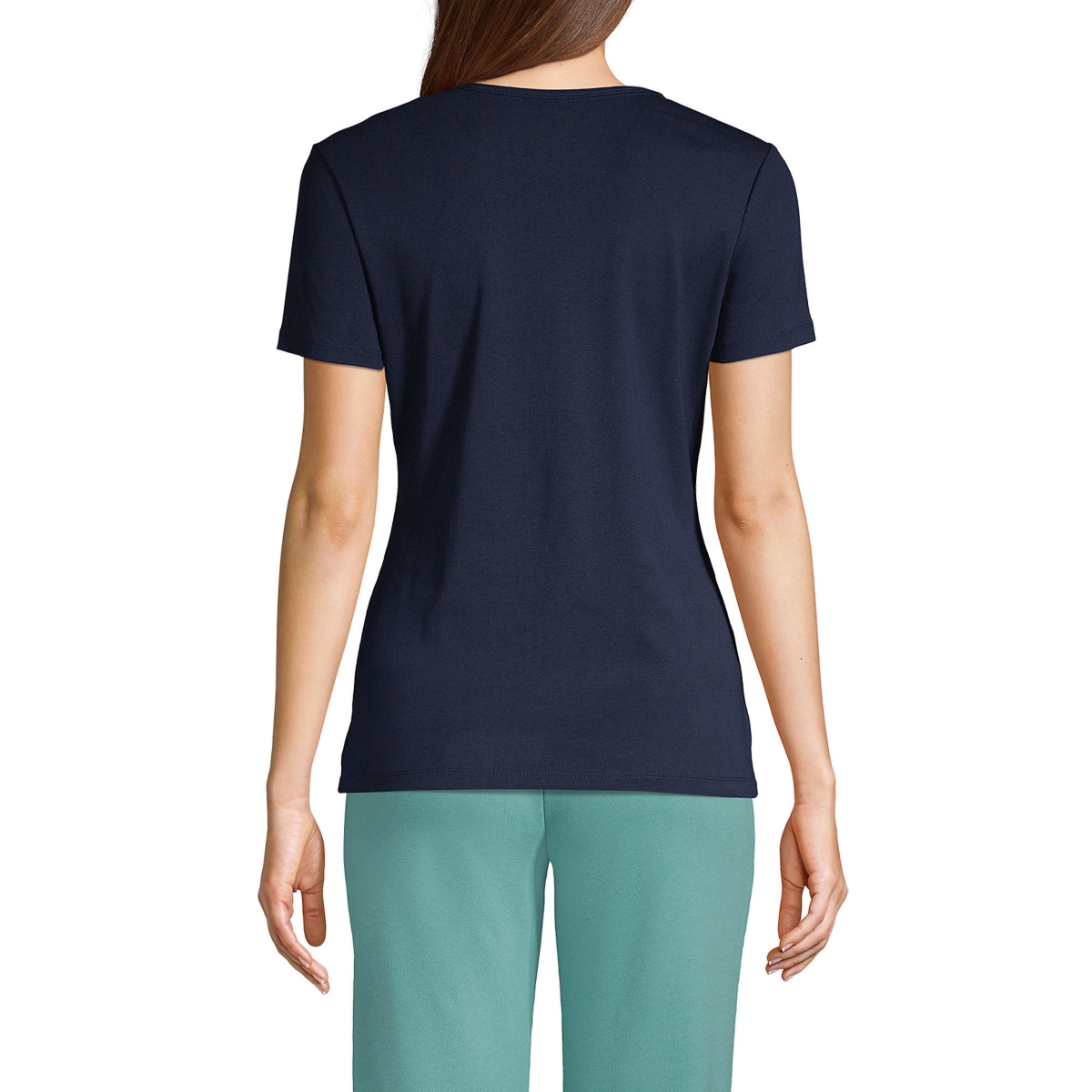 Lands' End Women's Petite Cotton Rib T-shirt