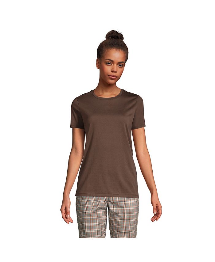 Lands' End Petite Relaxed Supima Cotton Short Sleeve Crewneck TShirt