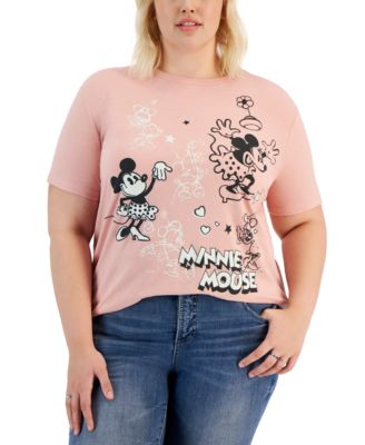 Disney - Trendy Plus Size Minnie Mouse Crewneck Graphic T-Shirt