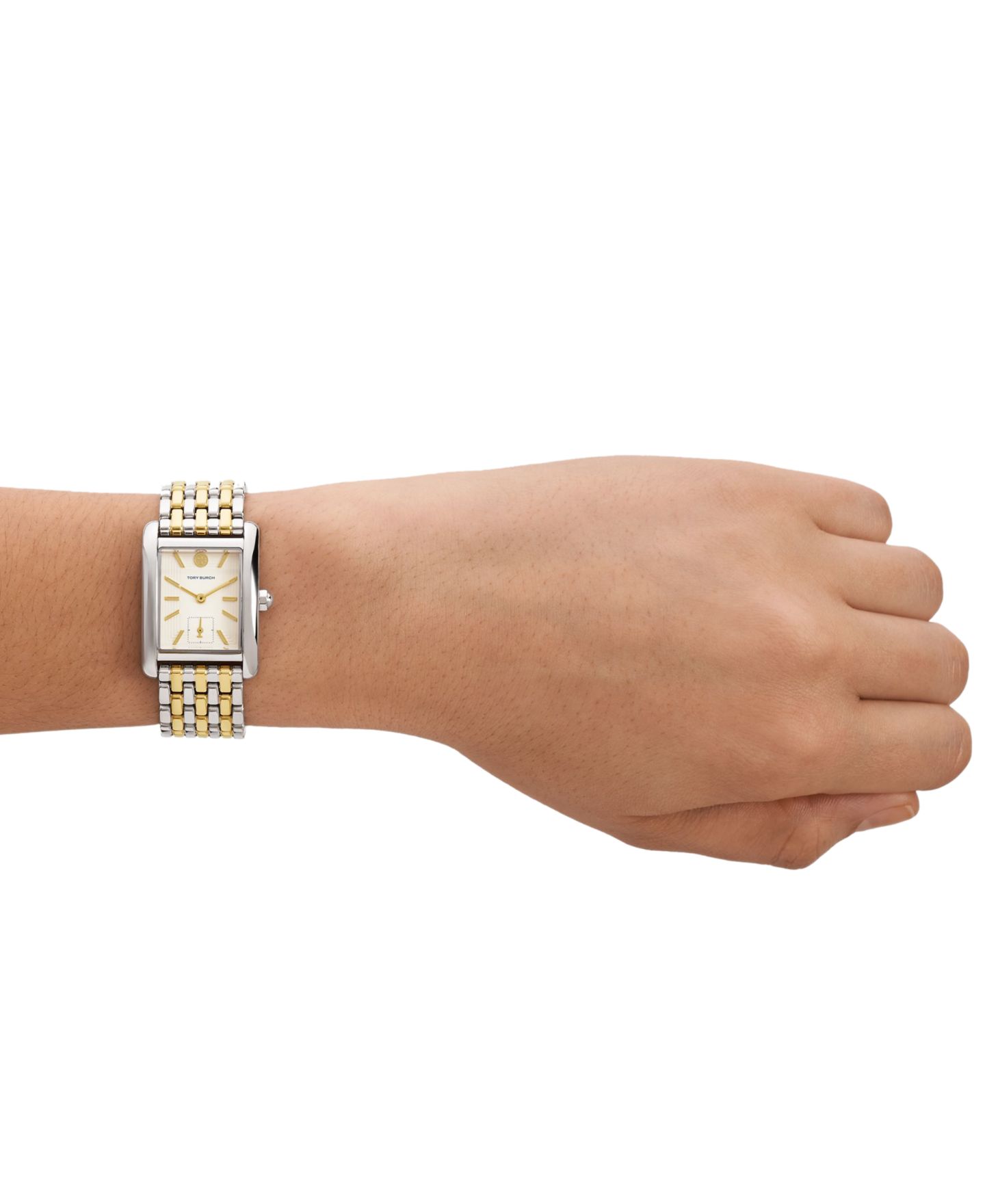 Женские часы Tory Burch The Eleanor Two-Tone Stainless Steel Bracelet Watch 25mm — фото 4