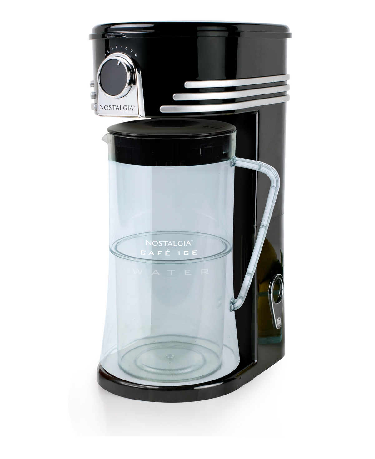 Nostalgia Cafe Ice 3 Quart Iced Coffee And Tea Brewing System With Plastic Pitcher In Black