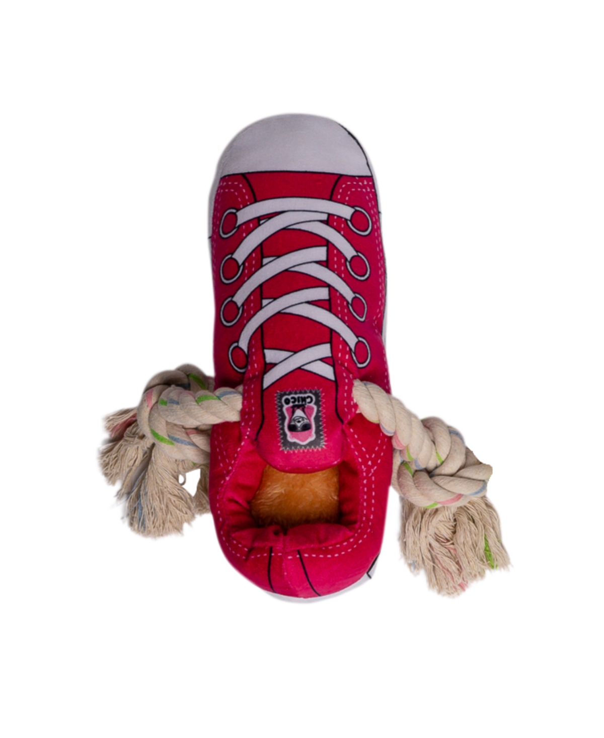 Squeaking Comfort Plush Sneaker Dog Chew Toy - Pink - Pink