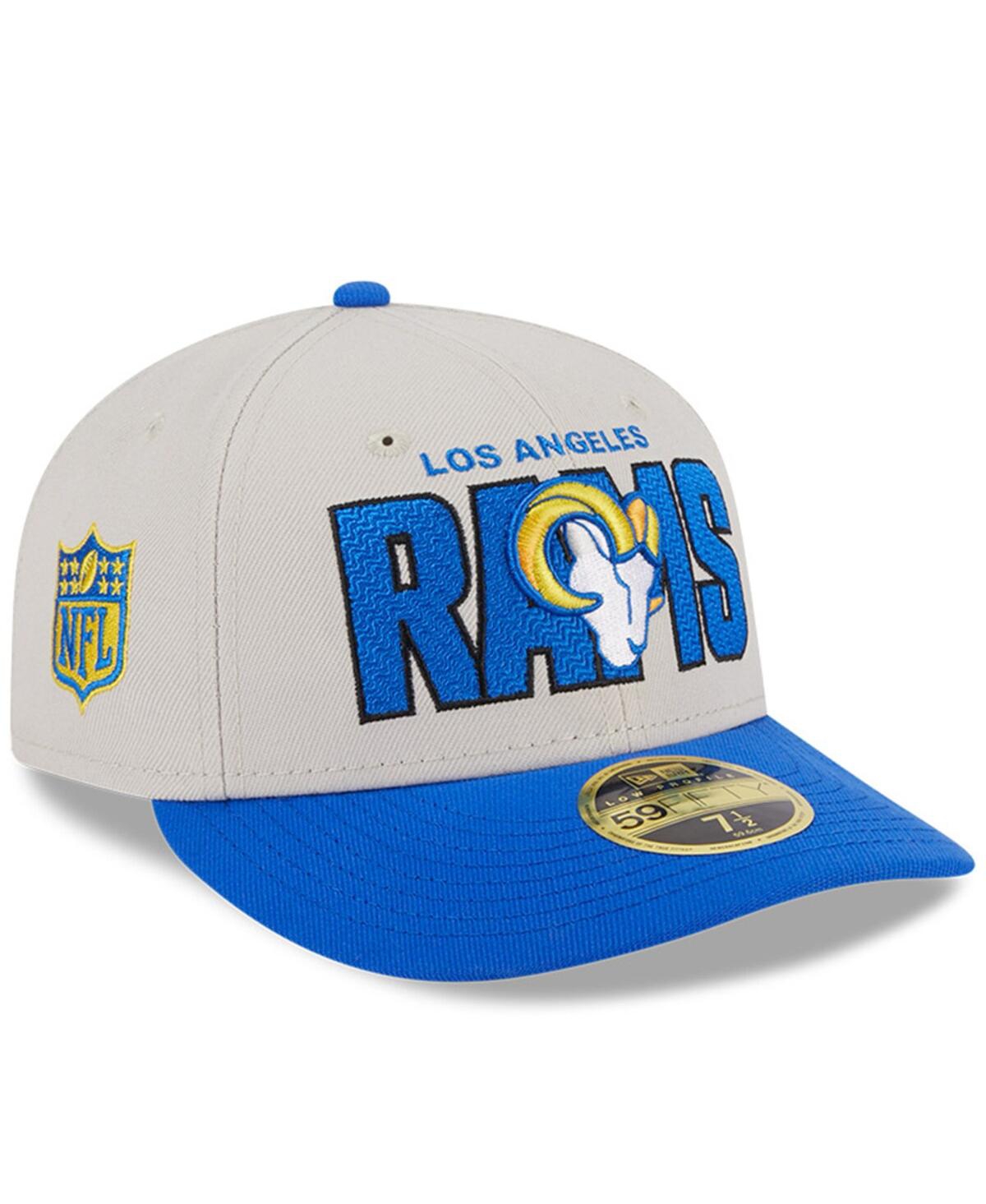 New Era Men's  Stone, Royal Los Angeles Rams 2023 Nfl Draft 9fifty Snapback Adjustable Hat In Stone,royal