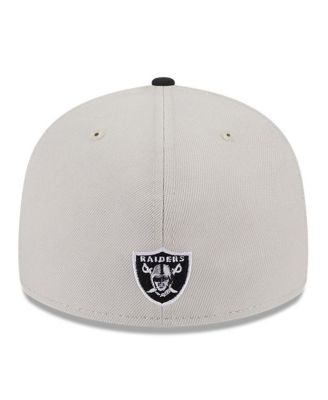 Men's Stone, Black Las Vegas Raiders 2023 NFL Draft Low Profile 59FIFTY Fitted Hat